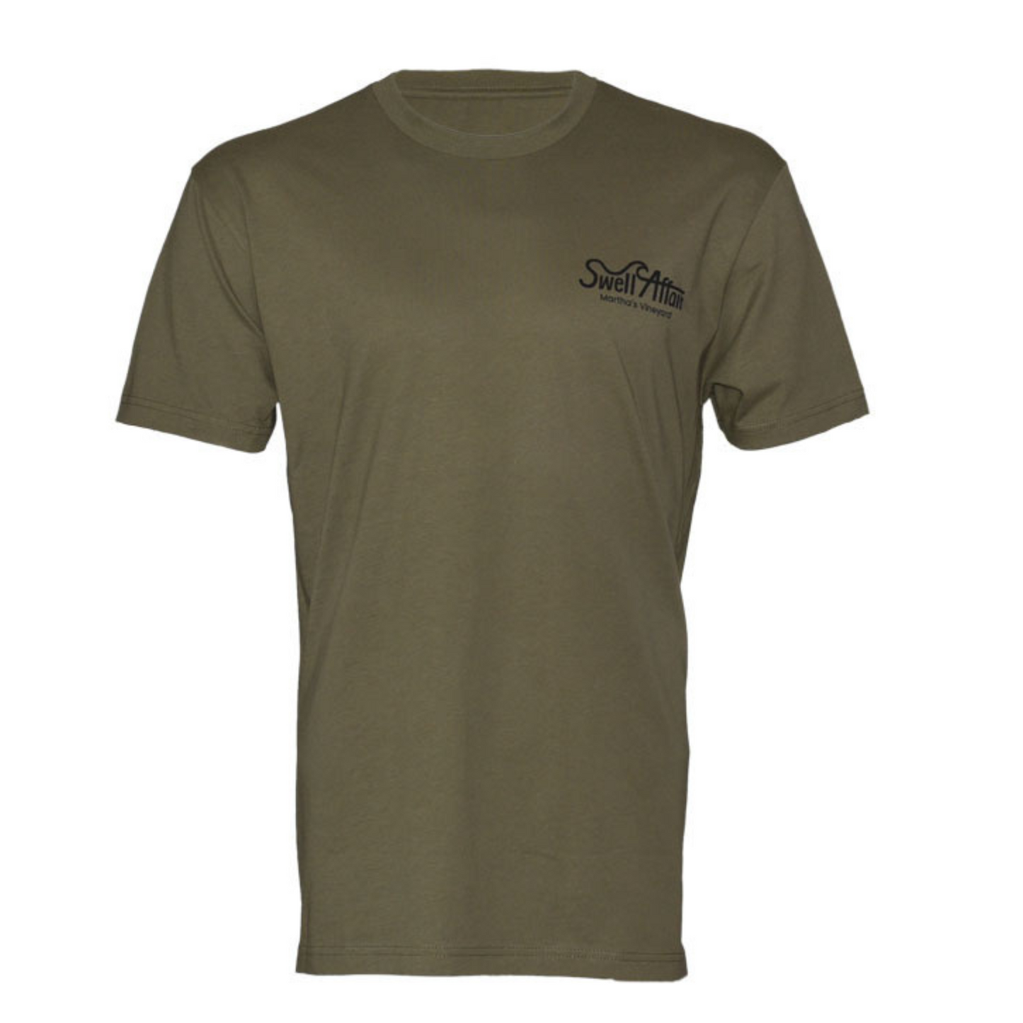 Surfer Crossing - T-Shirt - Army Green