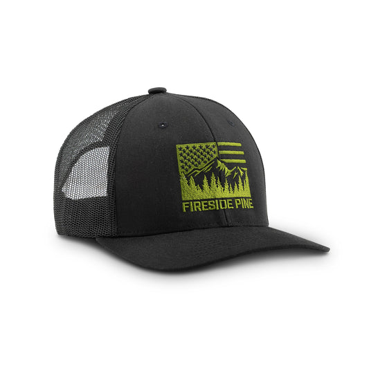 Snake River Trucker Hat - Black/Black