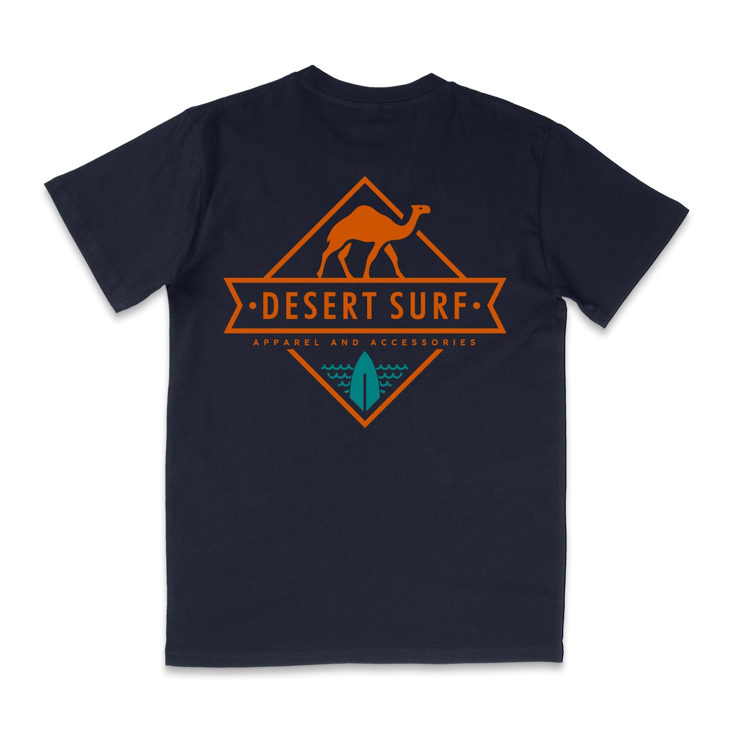 Desert Surf T-Shirt - Classic Camel Logo - Navy (3 Variants)