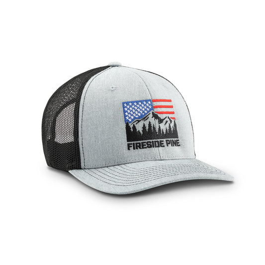 Snake River Trucker Hat - Heathered Grey/Black