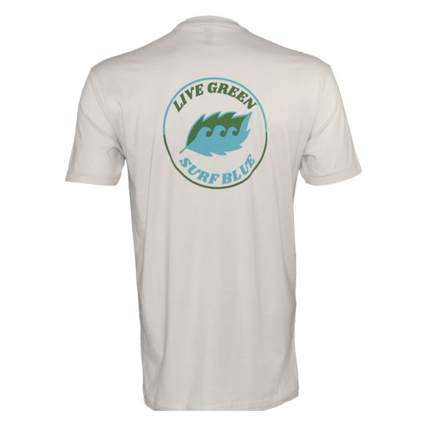 Live Green Surf Blue - T-Shirt - Natural