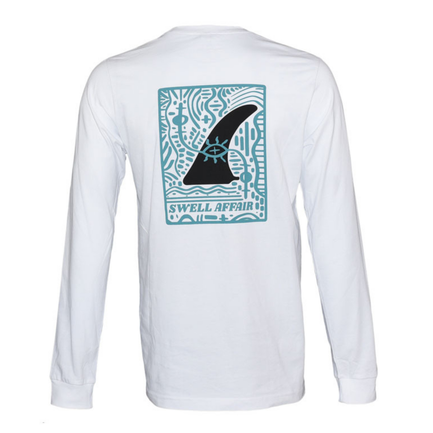 Swell Affair Single Fin - Long Sleeve T-Shirt - White