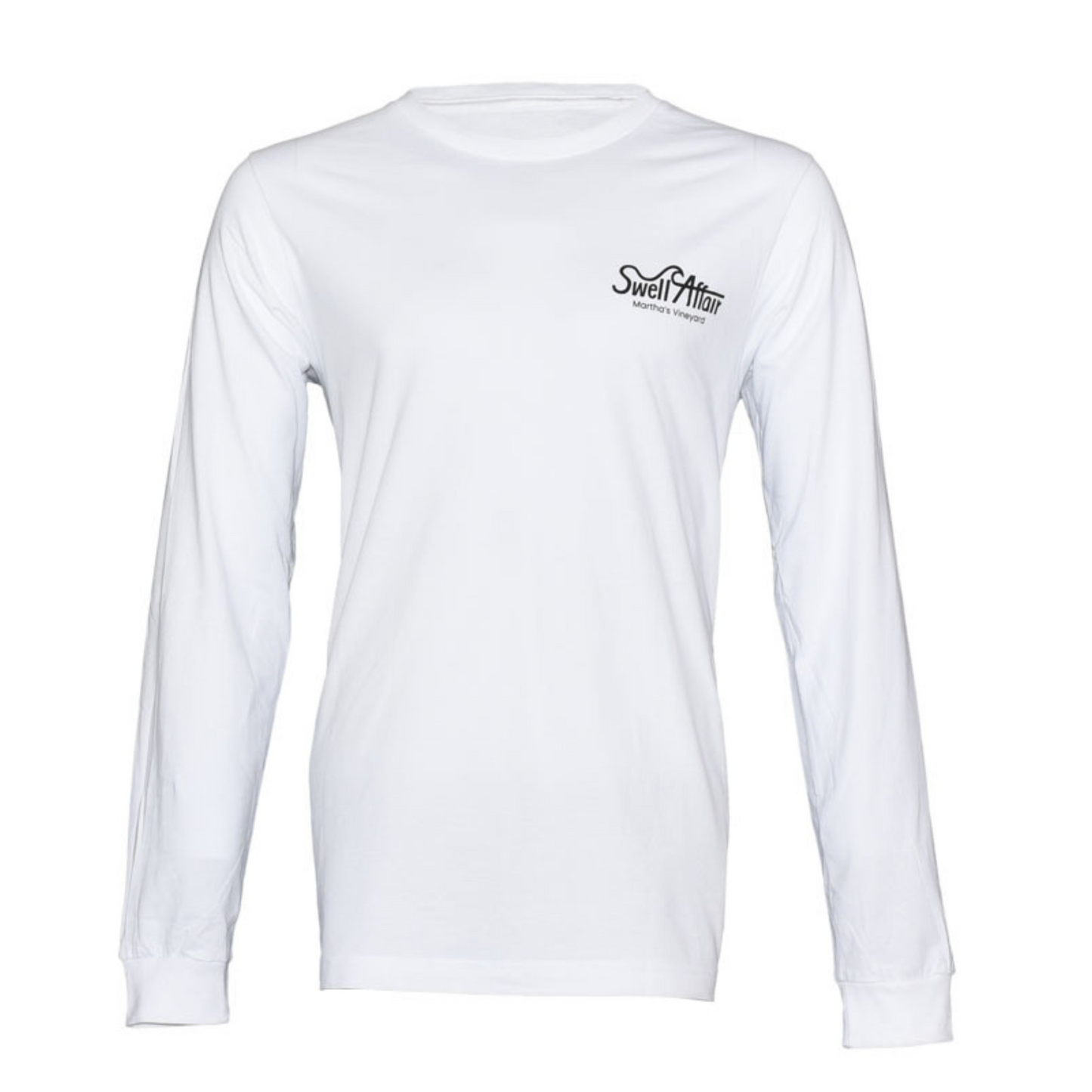 Swell Affair Single Fin - Long Sleeve T-Shirt - White