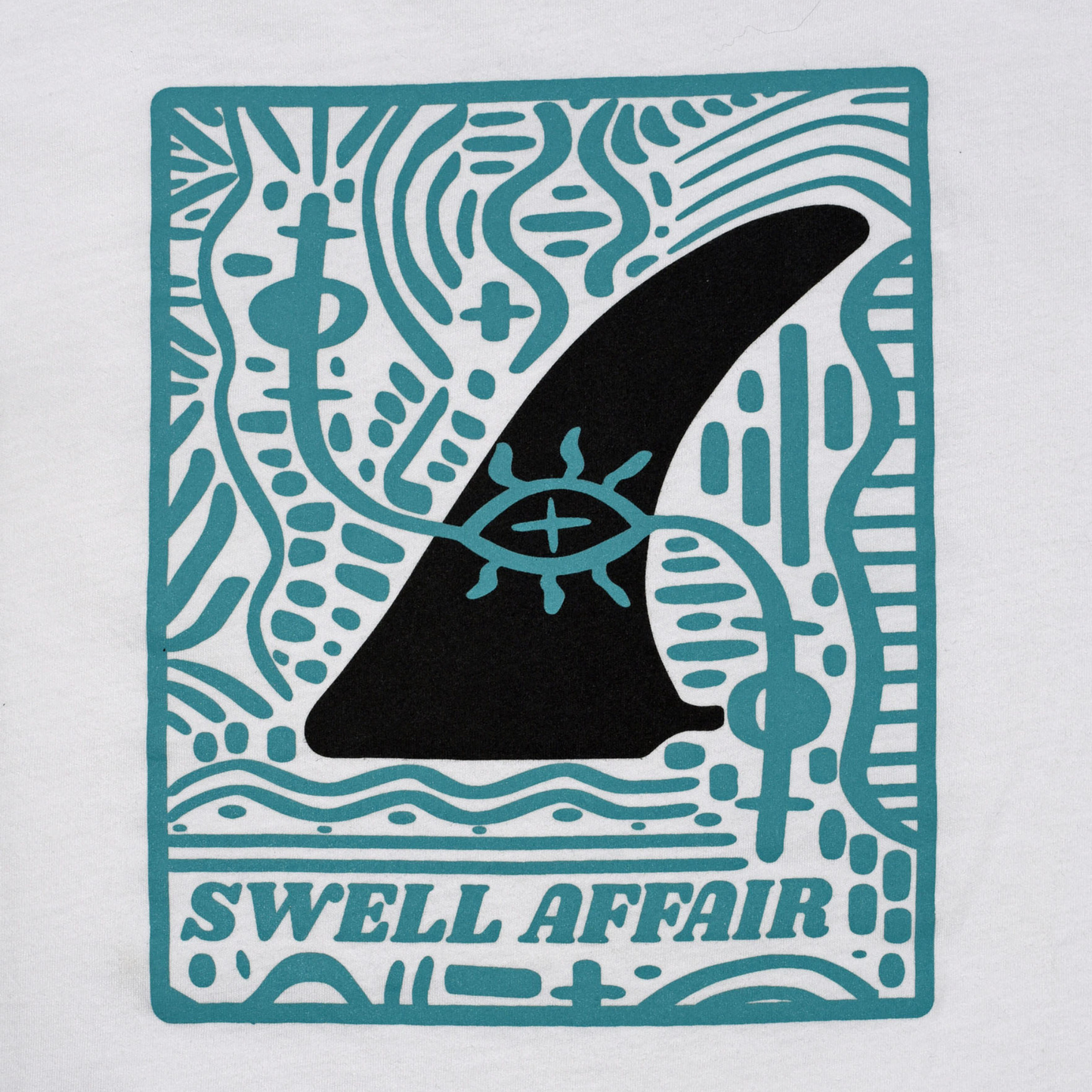 Swell Affair Single Fin - Long Sleeve T-Shirt - White