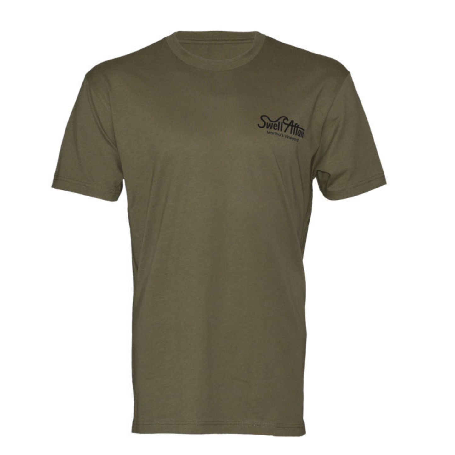 Surfer Crossing - T-Shirt -  Army Green