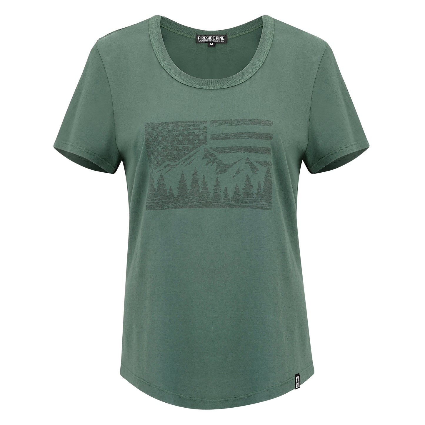 Grand Fir Womens T-Shirt - Hunter Green